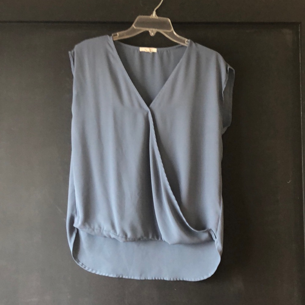 Blue work blouse